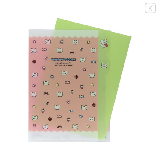 Japan Sanrio 5 Pockets A4 Index Holder - Hanamaruobake : Sweet Reward Pink - 3