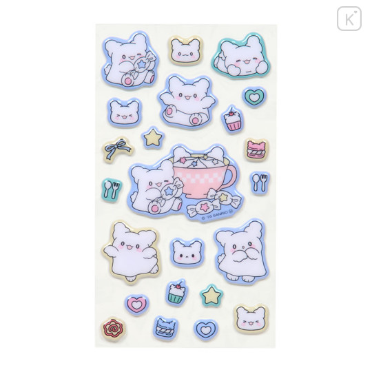 Japan Sanrio Puffy Sticker - Hanamaruobake : Sweet Reward Blue - 2