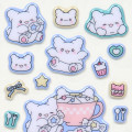 Japan Sanrio Puffy Sticker - Hanamaruobake : Sweet Reward Blue - 3