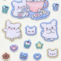 Japan Sanrio Puffy Sticker - Hanamaruobake : Sweet Reward Blue - 4