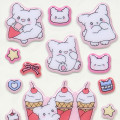 Japan Sanrio Puffy Sticker - Hanamaruobake : Sweet Reward Pink - 3