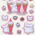 Japan Sanrio Puffy Sticker - Hanamaruobake : Sweet Reward Pink - 4