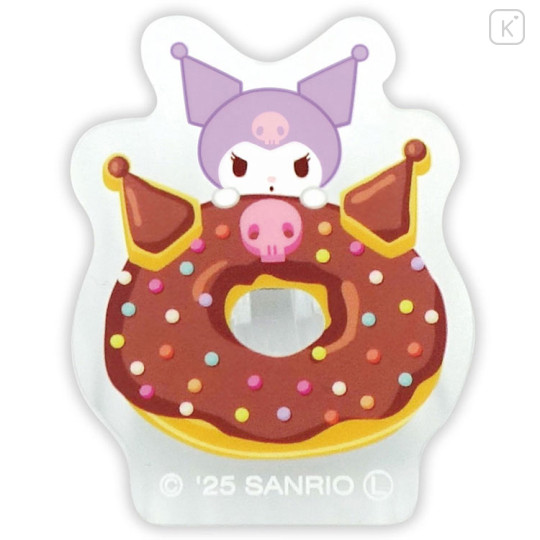 Japan Sanrio Acrylic Badge - Kuromi : Donut - 1
