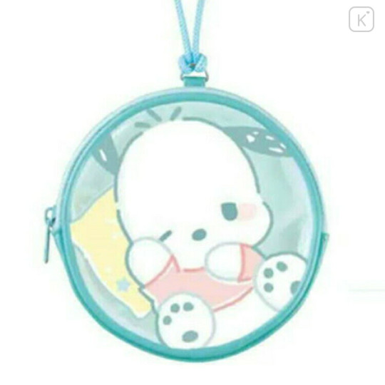 Japan Sanrio Mini Round Accessory Pouch - Pochacco : Sleepy - 1