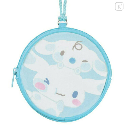 Japan Sanrio Mini Round Accessory Pouch - Cinnamoroll : Peek - 1