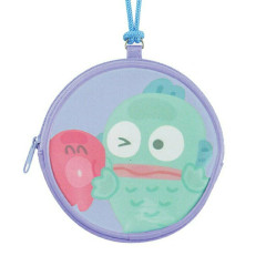 Japan Sanrio Mini Round Accessory Pouch - Hangyodon : Peek