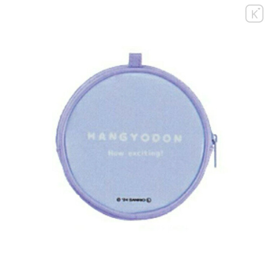 Japan Sanrio Mini Round Accessory Pouch - Hangyodon : Peek - 2