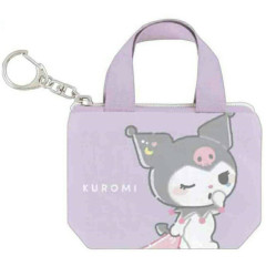 Japan Sanrio Mini Pouch - Kuromi : Sleepy Tote Bag Style