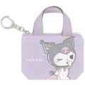 Japan Sanrio Mini Pouch - Kuromi : Sleepy Tote Bag Style - 1