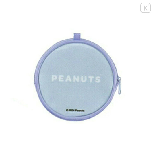 Japan Peanuts Mini Round Accessory Pouch - Snoopy & Woodstock : Charlie Peek - 2