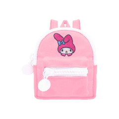 Japan Sanrio Mini Pouch with Carabiner - My Melody : Backpack Style Pink