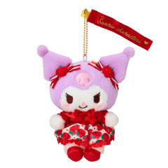 Japan Sanrio Original Mascot Holder - Kuromi : Strawberry Newspaper 50th Anniversary