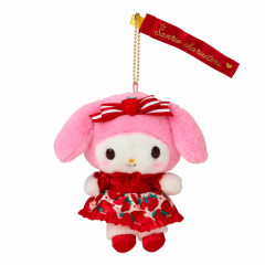 Japan Sanrio Original Mascot Holder - My Melody : Strawberry Newspaper 50th Anniversary