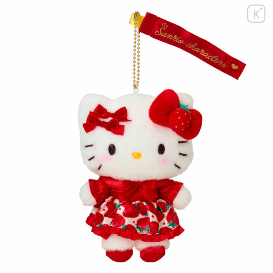 Japan Sanrio Original Mascot Holder - Hello Kitty : Strawberry Newspaper 50th Anniversary - 1