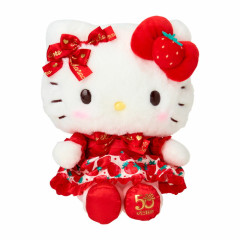 Japan Sanrio Original Plush Toy - Hello Kitty : Strawberry Newspaper 50th Anniversary