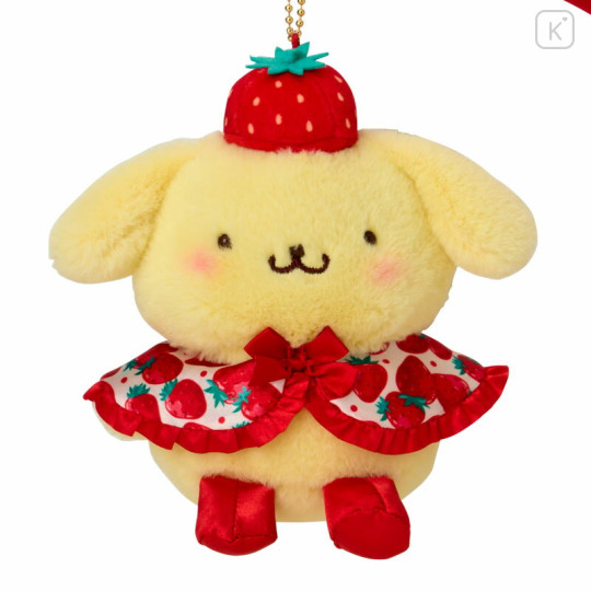 Japan Sanrio Original Mascot Holder - Pompompurin : Strawberry Newspaper 50th Anniversary - 3