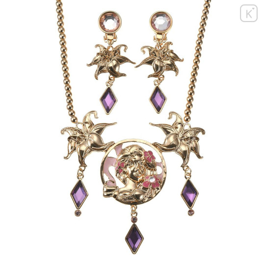Japan Disney Store Kids Necklace & Clip-on Earrings - Rapunzel : Face - 2