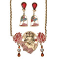 Japan Disney Store Kids Necklace & Clip-on Earrings - Beauty and the Beast : Face - 2