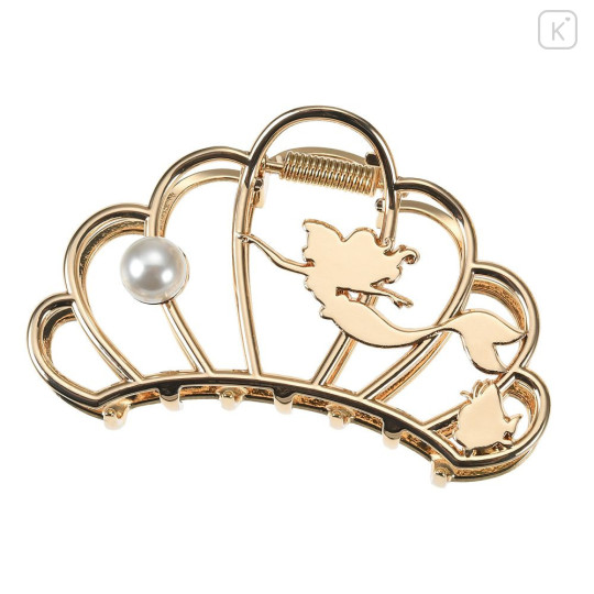 Japan Disney Store Gold Hair Claw Clip - Princess Ariel : Pearl - 1