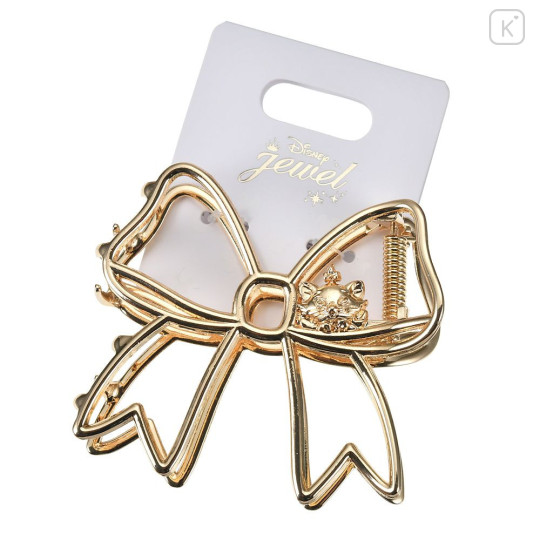 Japan Disney Store Gold Hair Claw Clip - Marie : Ribbon - 2