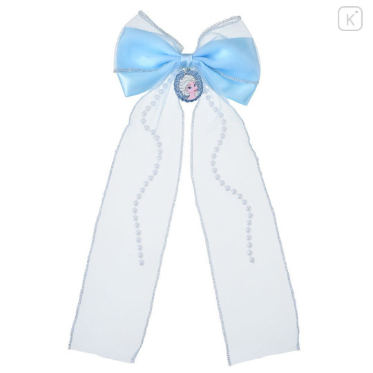 Japan Disney Store Kids Hair Clip - Frozen Elsa : Long Ribbon - 3