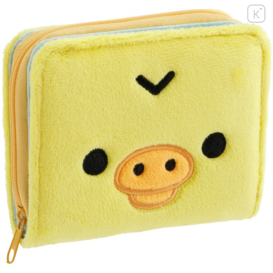 Japan San-X Bifold Wallet - Kiiroitori : Mascot Plush Face - 1