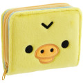 Japan San-X Bifold Wallet - Kiiroitori : Mascot Plush Face - 1