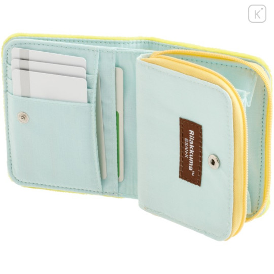 Japan San-X Bifold Wallet - Kiiroitori : Mascot Plush Face - 3