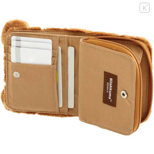Japan San-X Bifold Wallet - Chairoikoguma : Mascot Plush Face - 3