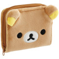 Japan San-X Bifold Wallet - Rilakkuma : Mascot Plush Face - 1
