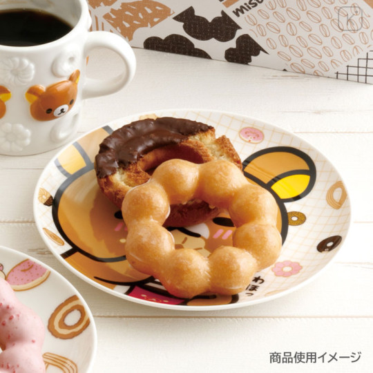 Japan San-X Round Plate - Rilakkuma : Mister Donut - 3