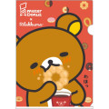 Japan San-X A4 Clear File Folder - Rilakkuma : Mister Donut - 1