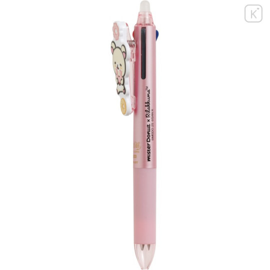 Japan San-X FriXion Ball 3 Slim Color Multi Erasable Gel Pen - Korilakkuma : Mister Donut Metallic Pink - 3