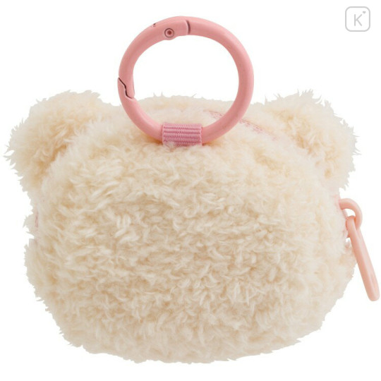 Japan San-X Mascot Mini Pouch with Carabiner - Korilakkuma : Fluffy Face - 3