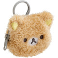 Japan San-X Mascot Mini Pouch with Carabiner - Rilakkuma : Fluffy Face - 2