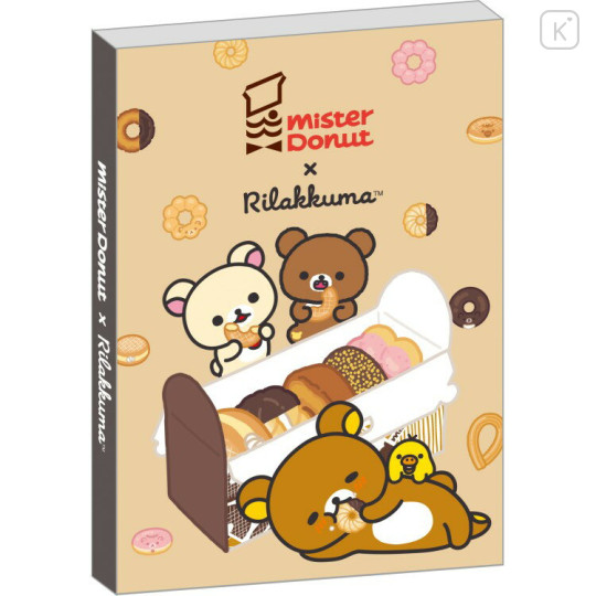 Japan San-X A6 Notepad - Rilakkuma : Mister Donut Friends - 1