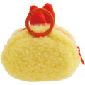 Japan San-X Mascot Mini Pouch with Carabiner - Sumikko Gurashi : Ebifurai no Shippo Fried Shrimp Tail Fluffy Face - 3
