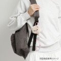 Japan San-X Mascot Mini Pouch with Carabiner - Sumikko Gurashi : Ebifurai no Shippo Fried Shrimp Tail Fluffy Face - 6
