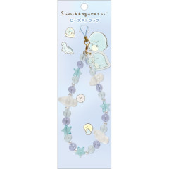Japan San-X Hand Strap Phone Charm - Sumikko Gurashi : Tokage Sparkling Bead
