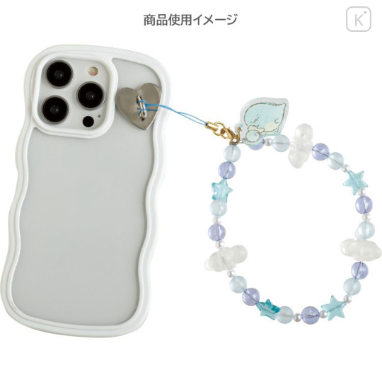 Japan San-X Hand Strap Phone Charm - Sumikko Gurashi : Tokage Sparkling Bead - 3