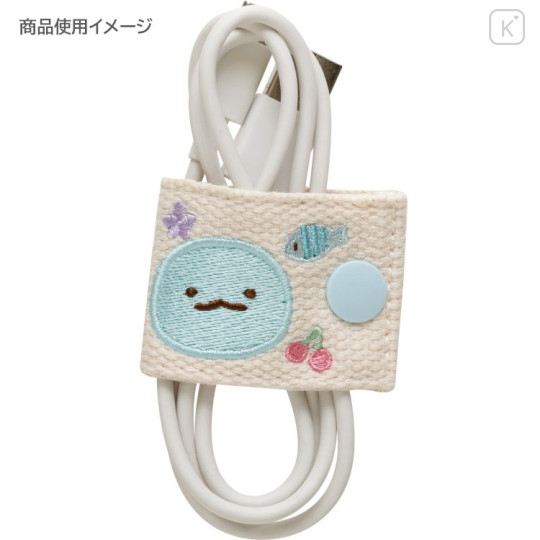 Japan San-X Cord Holder - Sumikko Gurashi : Tokage Embroidered - 3