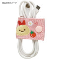 Japan San-X Cord Holder - Sumikko Gurashi : Ebifurai no Shippo Fried Shrimp Tail Embroidered - 3
