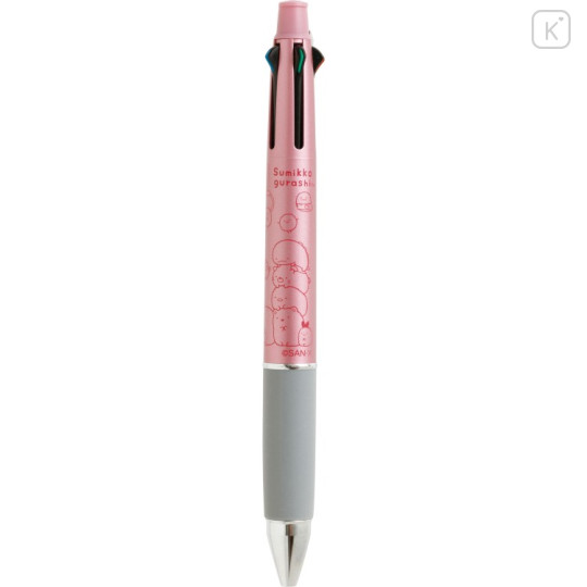 Japan San-X Jetstream 4&1 Multi Ballpoint Pen + Mechanical Pencil - Sumikko Gurashi : Metallic Pink - 1