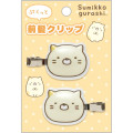 Japan San-X Acrylic Hair Clip Set - Sumikko Gurashi : Neko Puffy - 1