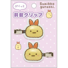 Japan San-X Acrylic Hair Clip Set - Sumikko Gurashi : Ebifurai no Shippo Fried Shrimp Tail Puffy