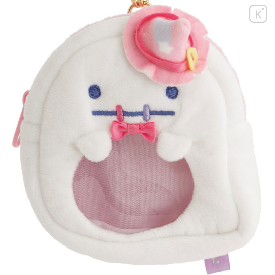 Japan San-X Face Pouch With Bag Charm - Sumikko Gurashi : Spooky Halloween Ghost - 2