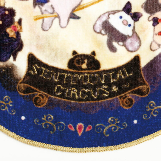 Japan San-X Mini Towel Handkerchief - Sentimental Circus Shappo & Spica : Grimoire of Eternal Magic and Wishes Navy - 2