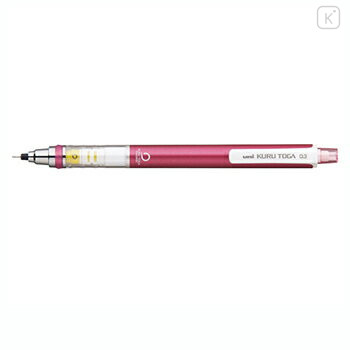 Japan Uni Kuru Toga Mechanical Pencil - 0.3mm Pink - 1