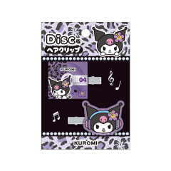Japan Sanrio Acrylic Hair Clip - Kuromi : Disc Style Y2K
