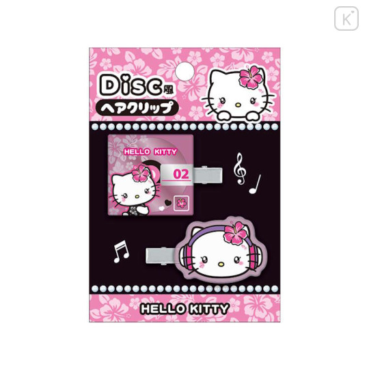 Japan Sanrio Acrylic Hair Clip - Hello Kitty : Disc Style Y2K - 1